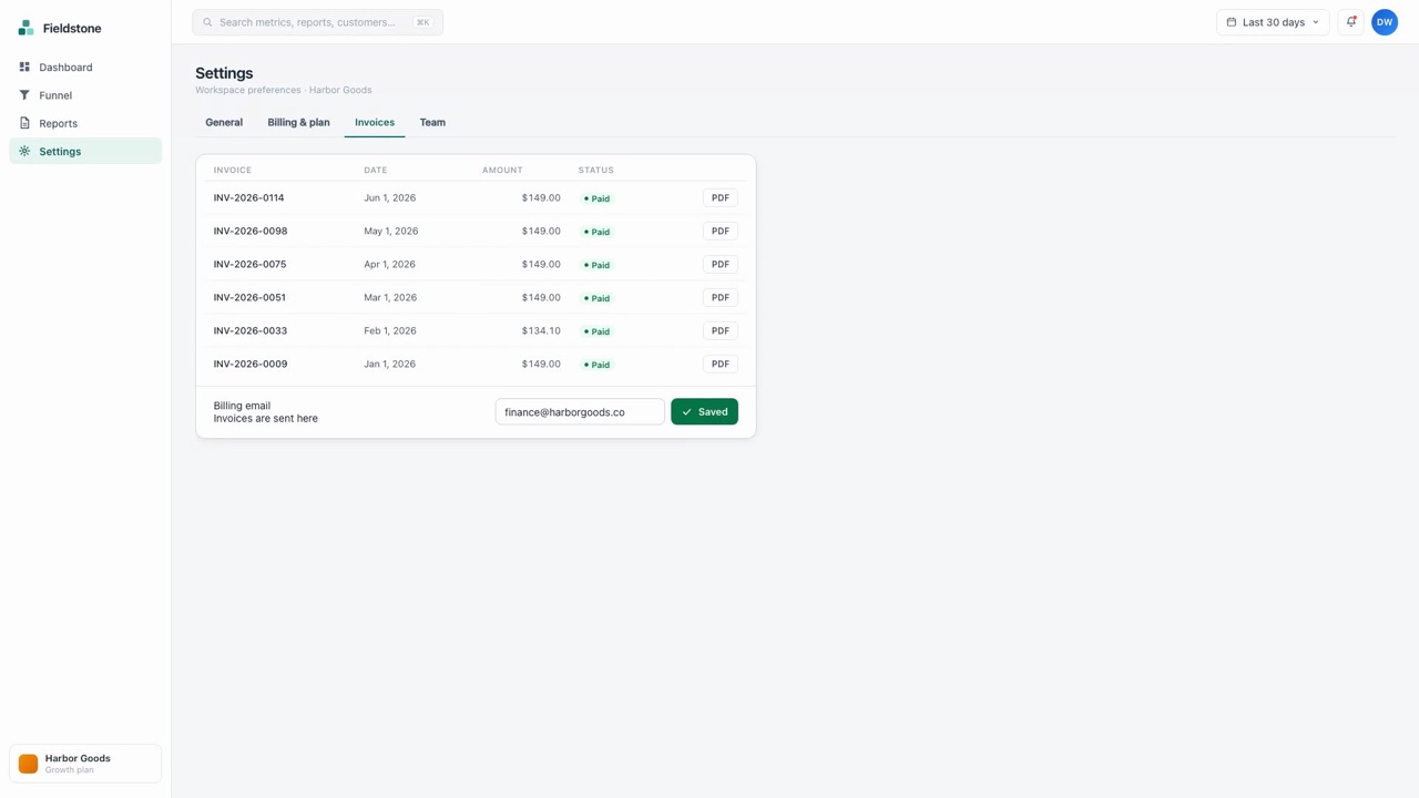 Invoices & billing