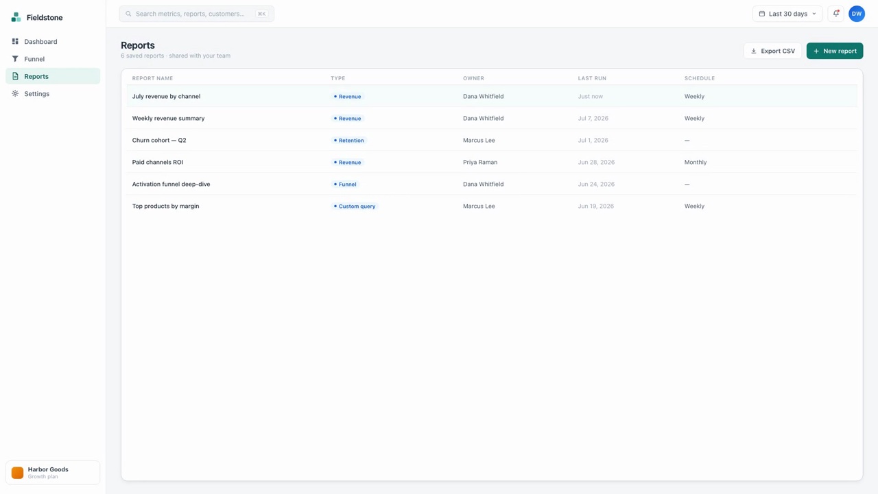 Create a report